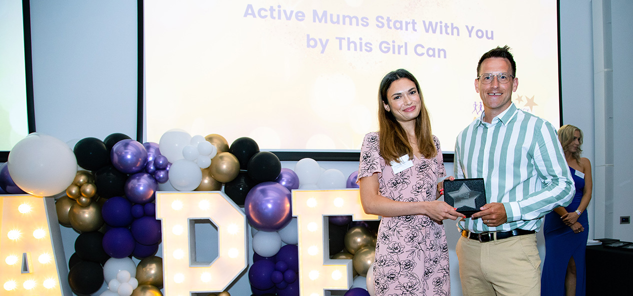 This Girl Can's head of campaign activation Claire Edwards receives the Active Pregnancy Foundation Award